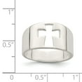 thumbnail image 2 of Solid 925 Sterling Silver Cross Cutout Ring Band Size 7, 2 of 3