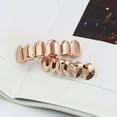 thumbnail image 3 of Gorras de Hip Hop chapadas en oro rosa, ajuste personalizado, conjunto de Grillz superior e inferior, parrillas para dientes, boca Hop, ajuste personalizado, Grillz de dientes pulidos, 3 of 5