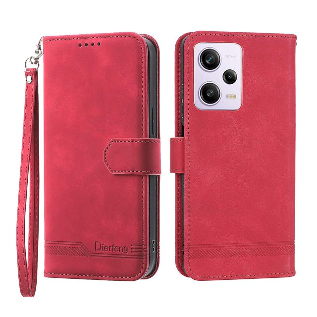 Funda romántica para Redmi Note 12 Pro 5g con cordón, orificio para altavoz, ranuras para tarjetas, función billetera, función atril y protección contra caídas.