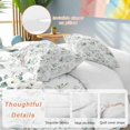 thumbnail image 2 of 3 Piece White Spring Floral Duvet Cover Set Full Size, Microfiber Comforter/Quilt Cover with Corner Ties and 2 Pillowcases, Pastoral Flowers Watercolor All Season Soft Bedding with Zipper Closure, 2 of 8