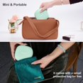 thumbnail image 3 of Mocado Compact LED Magnifying Travel Makeup-Mirror - 4 inches 1X/10X Magnification Small Hand Pocket Dimmable Double Sided USB Rechargeable Touch Screen, Portable Tabletop Cosmetic (Powdery Green), 3 of 5