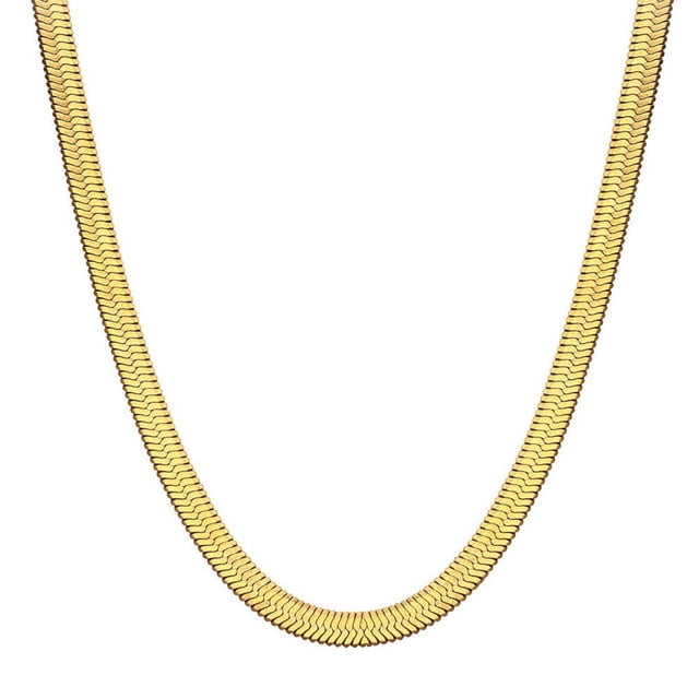 Chapado en Oro Cadena de Hueso Collar de la Mujer Collar de moda para las mujeres