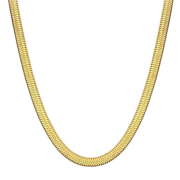 Chapado en Oro Cadena de Hueso Collar de la Mujer Collar de moda para las mujeres