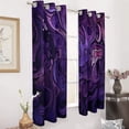 thumbnail image 2 of Blackout Curtains for Bedroom Simple Purple Ripple Full Room Darkening Grommet Curtains for Living Room,Thermal Insulated Ombre Drapes, 2 of 7