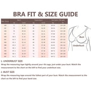 Txenfivo Push Up Bras for Women Full Coverage Plunge Underwire T-Shirt Bra Padded Push Up Bra for Everyday Comfort, 32B-40C