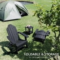 thumbnail image 5 of Dycanpo Folding Adirondack Chair Set of 4, Fire Pit Patio Garden Chair with Cup Holder, Black, 5 of 10
