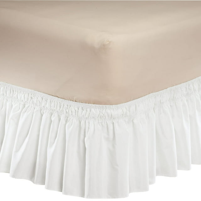 Solid Wrap Around Elastic Bed Skirt by OakRidge™Twin FullWhite