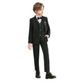 thumbnail image 2 of Delliss Toddler Formal Dresswear Suits Set 6 Piece Boys Suit for Kids Tuxedos Wedding Formal Suit,Formal Jacket,Pants,Shirt,Vest,Bow Tie,Brooch, 2 of 9