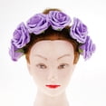 thumbnail image 2 of Diadema de Flores Gloria Diadema de rosas Lila, 2 of 5