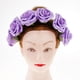 thumbnail image 2 of Moda Boho Rose Flower Diademas Floral Diadema Boda Diadema Accesorios para el cabello Lila, 2 of 5
