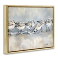 thumbnail image 3 of Stupell Industries Sandpiper Birds Mirage Animals Painting Gold Floater Framed Canvas Art Print Wall Art, 21 x 17, 3 of 9