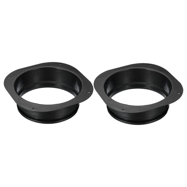 Unique Bargains Plaque de Connexion de Conduit 8 Pieds pour Évent de Sécheuse, Carrée à Ronde, Noire, Lot de 2