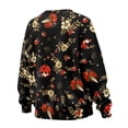 thumbnail image 5 of HELLHERO Ladybug Flower Print Pullover Tops for Women Soft Loose Crewneck Sweater Casual Long Sleeve Sweatshirt Fall Travel Tops Size XXL, 5 of 7