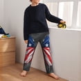 thumbnail image 5 of Susaid Butterfly With USA Flag Print Soft Teen Sleep Pants, Long Pajama Bottoms with Two Pockets and Elastic Waist, Designed for Ages 5-16-Small, 5 of 6