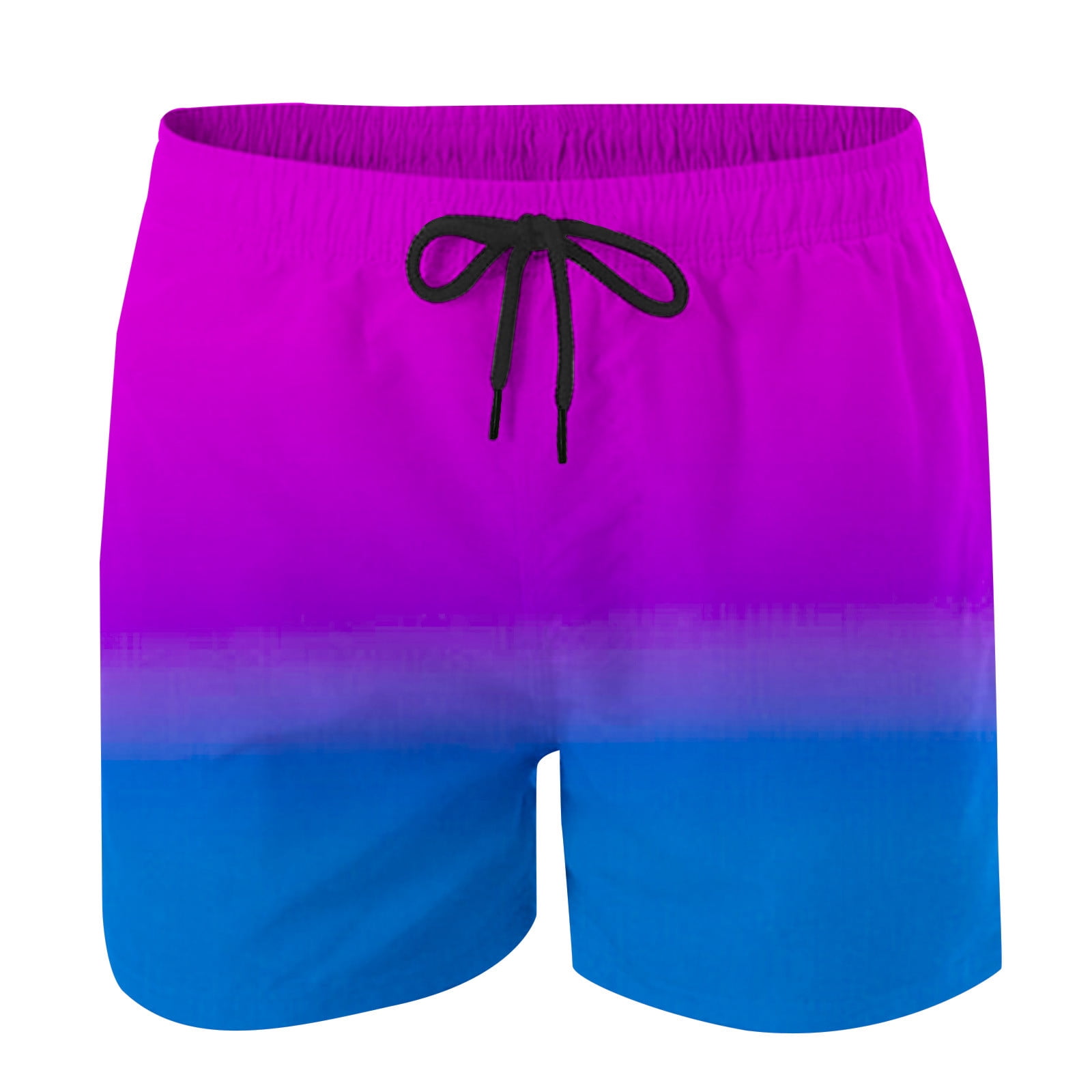 Vikakiooze Men's Gradient Swim Shorts Summer Quick Dry Pocket Beach