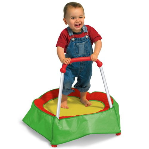 Diggin Hophop 25 Inch Trampoline With Handlebar Green Walmart Com Walmart Com