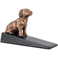 thumbnail image 1 of Topes de puerta para perros lindos de hierro fundido de alta resistencia, cuña decorativa de tope de puerta de metal con estatua de animal lindo, con tapete antideslizante para el hogar, 1 of 5