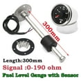 thumbnail image 2 of A 52MM Water/Fuel Level Gauge With 150MM 200MM 250MM 300MM 400MM Fuel Level Sensor 0-190ohm Oil Liquid Tank Fuel Level Indicator ,Suits Most Tanks, 2 of 8