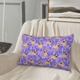 thumbnail image 5 of Honeii Pugs and Flowers Decorative Throw Pillow Case - Elevate Your Couch, Sofa, or Bed with Stylish Home Decor, Perfect Gift Idea-16"x24", 5 of 6