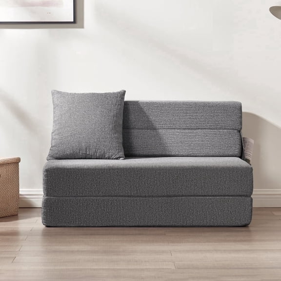 Z-hom Folding Sofa Bed, Memory Foam Twin Size Convertible Sleeper Chair, Floor Couch Futon Sofa Bed with Pillow for Living Room Bedroom