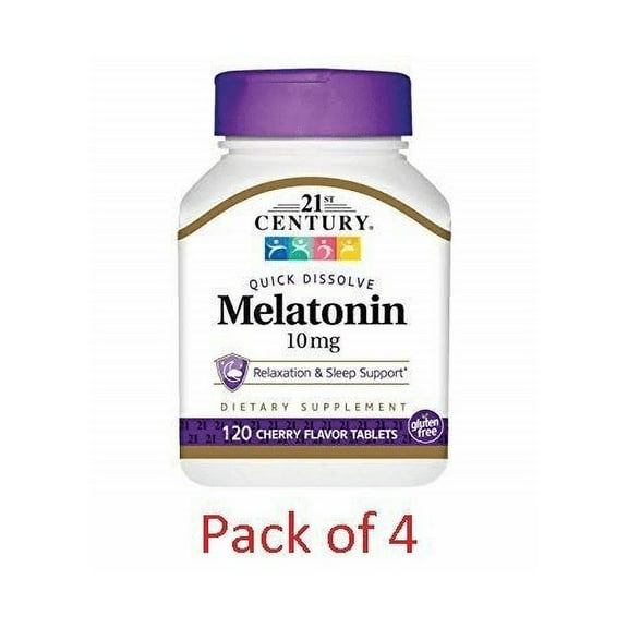 21st Century Melatonin 10 mg Quick Dissolve Tablets Cherry, 120 ct