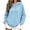 Light Blue, variant on Vixolx Casual Solid Hoodies for Women Drawstring Fleece Hooded Sweatshirt with Kangaroo Pocket Fall Winter Long Sleeve Pullover