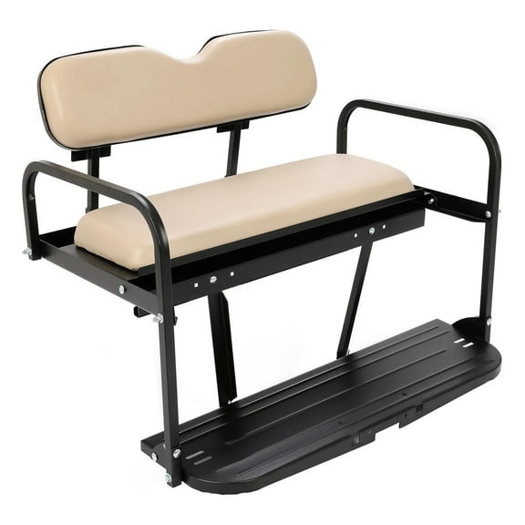 Rear Flip Back Seat Kit For Pre-1994 EZGO Marathon Golf Cart Fold Down - Tan