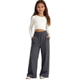 thumbnail image 5 of Glisme Big Girls Athletic Pants Straight Leg Sweatpants With Pockets And Drawstring Autumn Casual Girls Baggy Trousers, 5 of 5