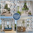 thumbnail image 3 of Outdoor Curtains for Patio Waterproof, Gray Blue Beige Abstract Quatrefoil Pattern Grommet Gazebo Curtains Drapes for Porch, Pergola,Backyard,Outside, 2 Privacy Panels 54 x 84 Inch, Geometric, 3 of 9