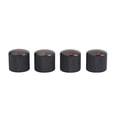 thumbnail image 2 of Esquirla 4PCS Iron Electric Guitar Replacement Tuning Knobs Black w/ Red Opal Inlay, 2 of 8