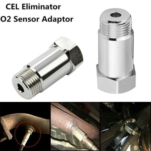 2pcs 45mm Car O2 Sensor Cel Fix Check Engine Light Eliminator Adapter