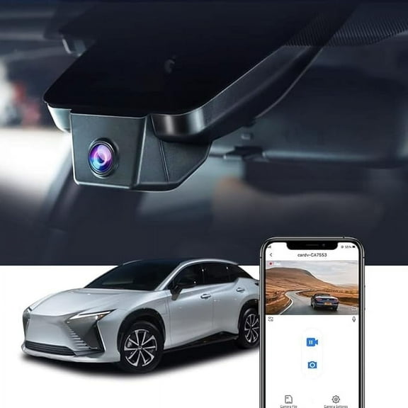 Fitcamx 4K Dash Cam Compatible with Lexus RZ 2023-2026 450e Premium Luxury, OEM Factory Look, Built-in WiFi & APP, 64GB Card