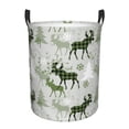 thumbnail image 1 of Fotbe green plaid Moose tree Cesto de Ropa con Asas, Cesto Impermeable de Gran Capacidad, Bolsa de Lavado para Dormitorio, Cesto de Ropa con Ruedas y Asas-Medium, 1 of 6