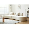 thumbnail image 4 of US Pride Furniture 132.3 inch Large Size Half Moon Design Curved 6-Seat Sofa with High-Density Foam Filled Ivory, 4 of 9
