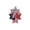 A, variant on Independence Day Star-Spangled Flag Hanging Ornament, 11.8x8.3 Inch Plastic Sign, for Door, Wall, Living Room, Porch, Patriotic Display