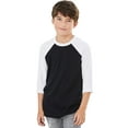 thumbnail image 3 of Bella + Canvas - Youth Three-Quarter Sleeve Raglan Baseball Tee, 3 of 3
