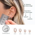 thumbnail image 6 of ChicSilver Solid 925 Sterling Silver Hoop Earrings for Women Chunky Earring Solid Silver Hypoallergenic Small Huggie Hoops Lightweight Tiny Thick Trendy Hoop Earrings, 6 of 9