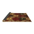 thumbnail image 2 of Ahgly Company Indoor Square Abstract Brown Modern Area Rugs, 6' Square, 2 of 4
