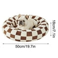 thumbnail image 2 of Xecvkr Round Pet Bed Medium Dog Winter Warm Plush Raised Donut Calming Washable Non Slip Soft Sleep Mat 19.7x19.7in 1pc, 2 of 5