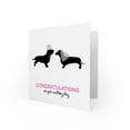 thumbnail image 2 of Birthday Wedding Silhouette Veil Dogs Greetings Card Plus Envelope Blank inside, 2 of 3