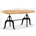 thumbnail image 4 of vidaXL Dining Table Solid Mango Wood and Steel 180 cm, 4 of 5