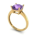 thumbnail image 2 of Solitaire Engagement Ring for Women - 2.5ct Simulated Alexandrite in 18K Yellow Gold Promise Ring, 2 of 6