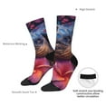 thumbnail image 4 of Picia Realistic Flower Turtle Print Athletic Socks for Men & Women – Cushioned Moisture-Wicking Crew Socks for Sports, Running, and Training, Soft & Breathable Size 5-11, 4 of 6