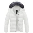 thumbnail image 5 of Wantdo Men's Recycled Warm Winter Coat Quilted Winter Jacket Thicken Puffer Coat with Hood White S, 5 of 11