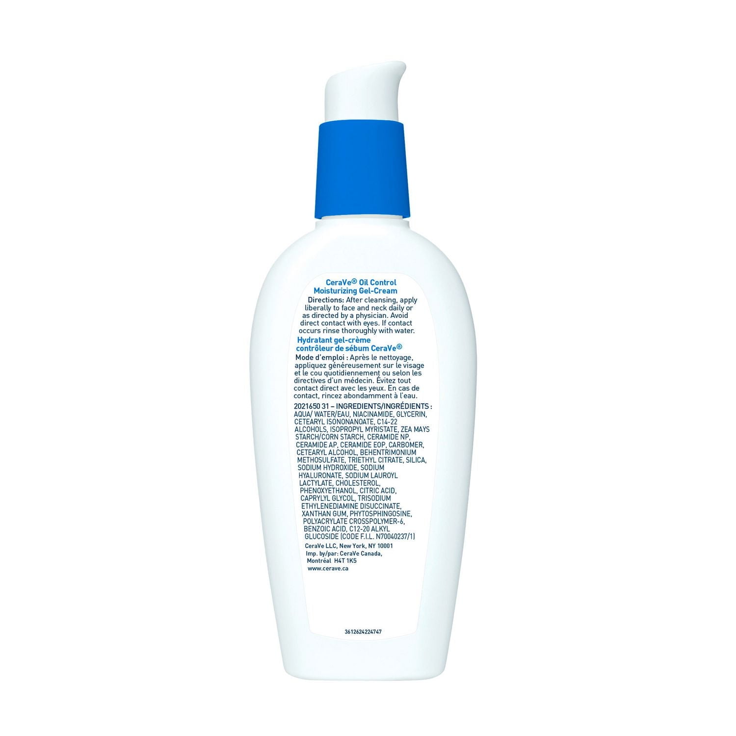 CeraVe Gel-Crème Hydratant Contrôle du Sébum, Hydratant Léger pour Peau Grasse et à Tendance Acnéique avec Technologie Anti-Sébum, 89 mL 59mL
