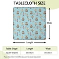 thumbnail image 2 of Blue Highland Cow Bathtub Starfish Pattern Square Fitted Tablecloth with Elastic Edge,Square Table Cover,Washable Elastic Table Cover for Home Kitchen Party Decor 34"x34", 2 of 6