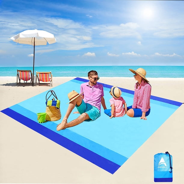 Manta de playa Manta de picnic 210 x 200 cm Estera de playa Manta de picnic impermeable sin arena Manta al aire libre para la playa, camping, senderismo portátil de secado rápido sin arena impermeable