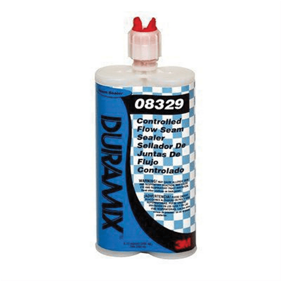 3M 8329 Controlled-Flow Seam Sealer, 200 mL Cartridge, Liquid, Black/Amber, 1.04, 3 min Application