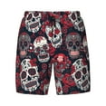 thumbnail image 4 of Lsque Mens Swim Trunks Rose Flowers Pattern - Bathing Suit Compression Liner - Beach Swim Shorts Swimwear - (S-3XL) - Stretch Quick Dry -3X-Large, 4 of 9