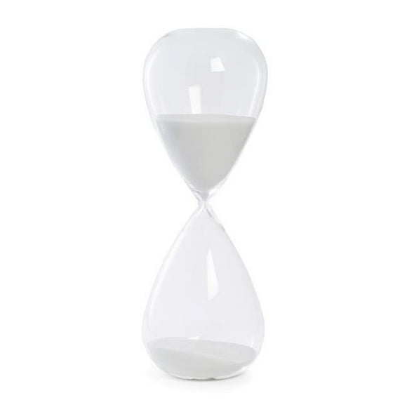International Minuterie de Sable Cristal 90 Minutes avec Sable Blanc - Clair & Blanc